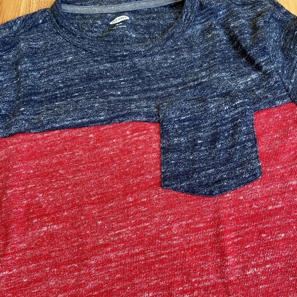 Color-blocked sweater knit long sleeve pocket tee Old Navy Boys Medium - Picture 4 of 5